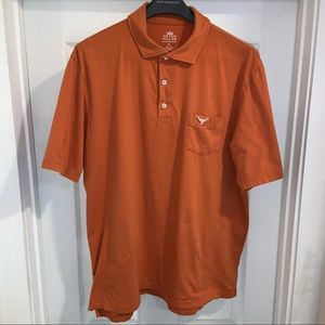 Peter Millar Burnt Orange Polo- Size: XL-  Texas Longhorns Logo